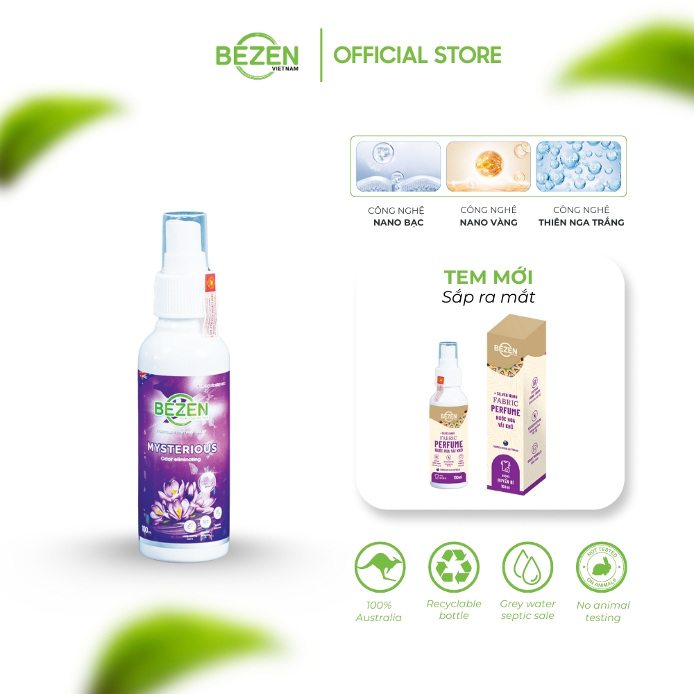 Xả Vải Khô BEZEN 100ML – Hương Huyền Bí