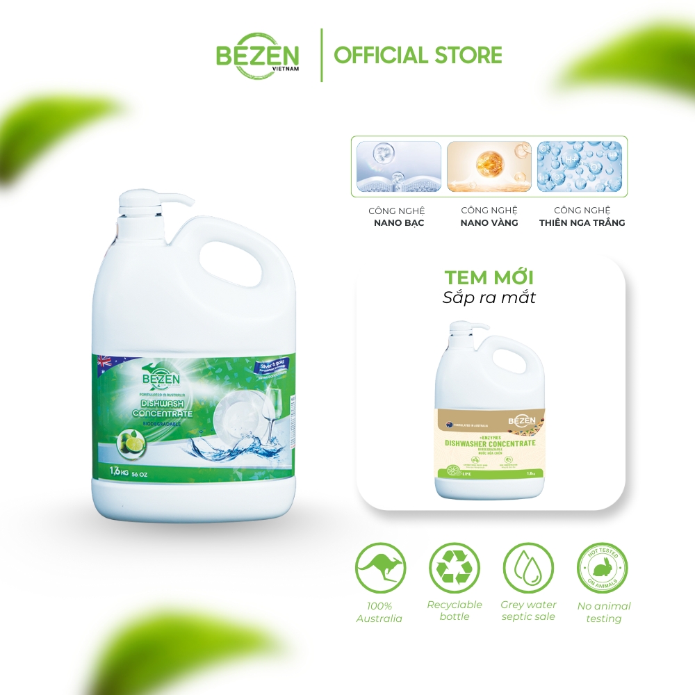 Nước Rửa Chén BEZEN 1.6KG – Hương Chanh