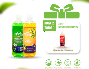 Combo Mua 2 Tặng 1 Nước Rửa Chén Bezen Nhập Khẩu Úc 500ML - Sạch Bóng Dầu Mỡ