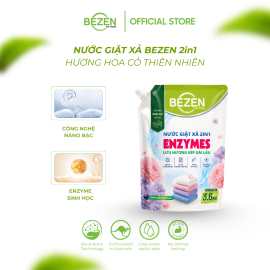 Nước Giặt Sinh Học Bezen Hương Hoa Cỏ Túi 3.6KG – Sạch Sâu Kháng Khuẩn Tiết Kiệm